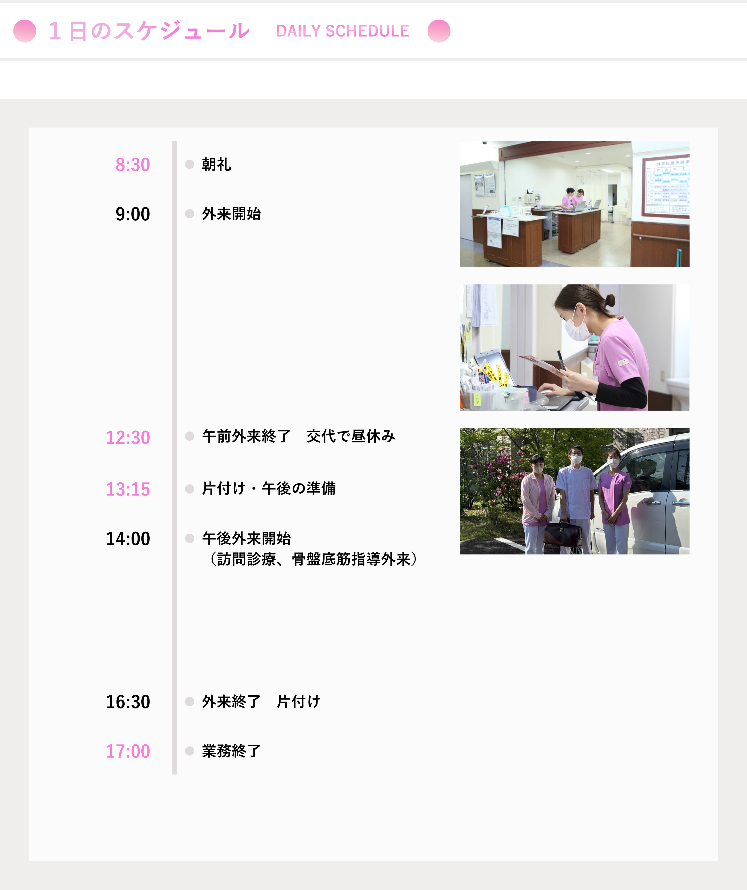 1日のスケジュール