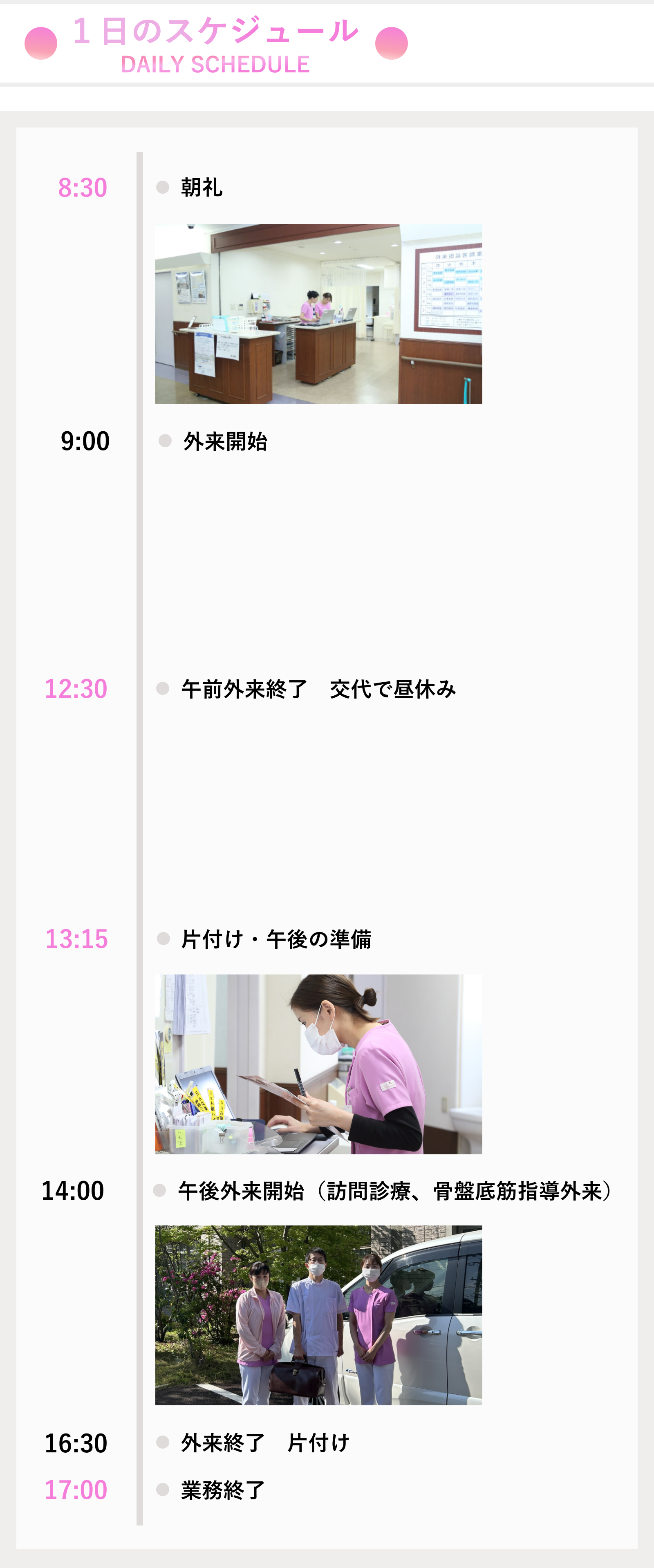 1日のスケジュール